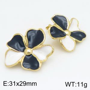 SS Gold-Plating Earring - KE134201-SP