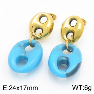 SS Gold-Plating Earring - KE134223-SP