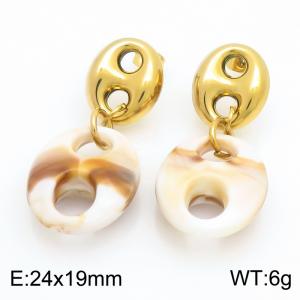 SS Gold-Plating Earring - KE134225-SP