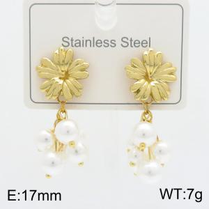 SS Gold-Plating Earring - KE134226-SP