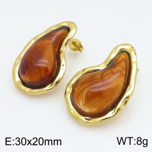 SS Gold-Plating Earring - KE134243-SP