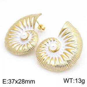 SS Gold-Plating Earring - KE134256-SP