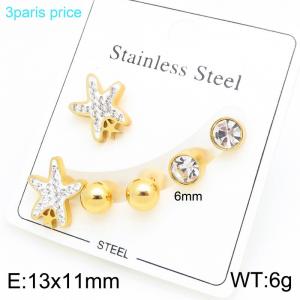 SS Gold-Plating Earring - KE134261-SP