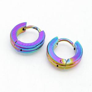 SS Colorful Plating Earring - KE134425-NJ