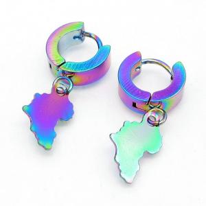 SS Colorful Plating Earring - KE134427-NJ