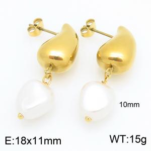SS Gold-Plating Earring - KE134551-SS