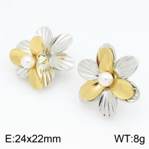 SS Gold-Plating Earring - KE134651-SP