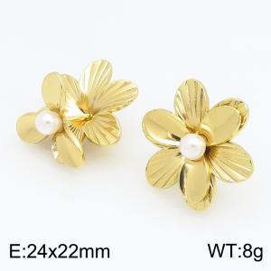 SS Gold-Plating Earring - KE134652-SP