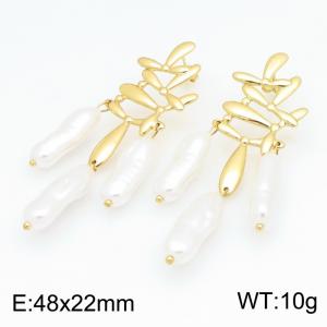 SS Gold-Plating Earring - KE134666-SP