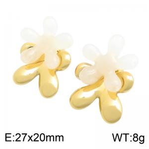 SS Gold-Plating Earring - KE134724-SP