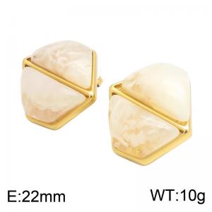 SS Gold-Plating Earring - KE134733-SP