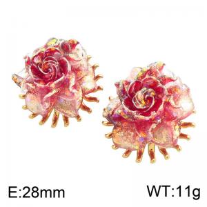 SS Gold-Plating Earring - KE134742-SP