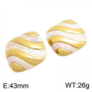SS Gold-Plating Earring - KE134782-SP
