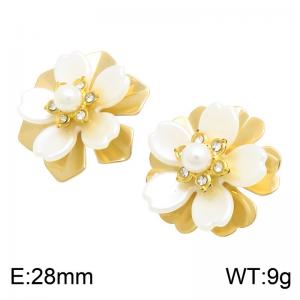 SS Gold-Plating Earring - KE134785-SP