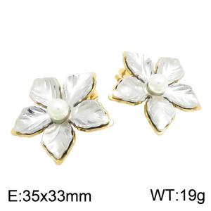 SS Gold-Plating Earring - KE134789-SP