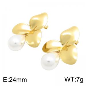 SS Gold-Plating Earring - KE134792-SP