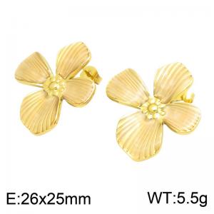 SS Gold-Plating Earring - KE134813-DM