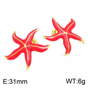 SS Gold-Plating Earring - KE134832-DM