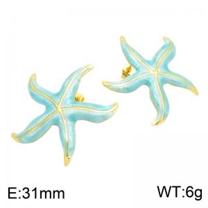 SS Gold-Plating Earring - KE134833-DM