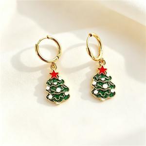Stainless Steel Earrings with Christmas Elements Jewelry, Suitable for Daily Wear and Holiday Gifting - KE134950-SXSJ