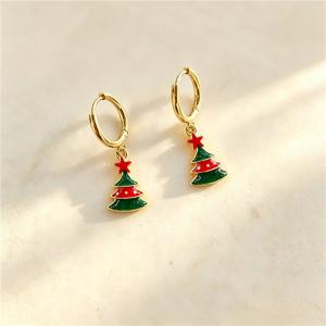 Stainless Steel Earrings with Christmas Elements Jewelry, Suitable for Daily Wear and Holiday Gifting - KE134955-SXSJ