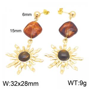 SS Gold-Plating Earring - KE134966-SP