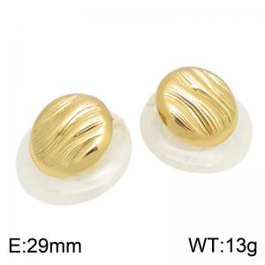 SS Gold-Plating Earring - KE134976-SP