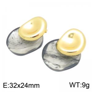 SS Gold-Plating Earring - KE134981-SP