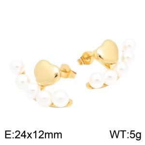 SS Gold-Plating Earring - KE134982-SP