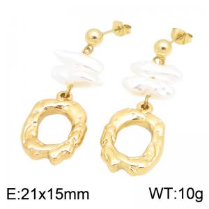SS Gold-Plating Earring - KE134983-SP
