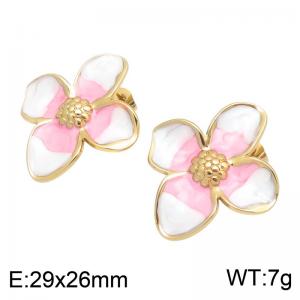 SS Gold-Plating Earring - KE134996-SP