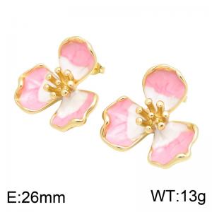 SS Gold-Plating Earring - KE134997-SP