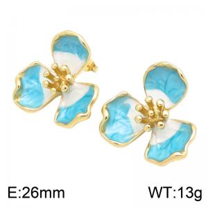 SS Gold-Plating Earring - KE134998-SP