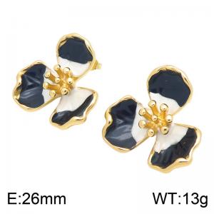 SS Gold-Plating Earring - KE135001-SP