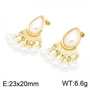 SS Gold-Plating Earring - KE135004-SP