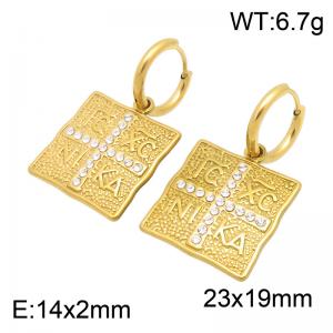 SS Gold-Plating Earring - KE135037-SP