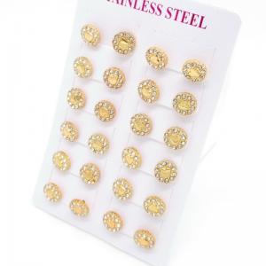Stainless Steel Stone&Crystal Earring - KE135047-HF