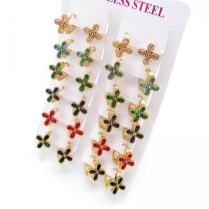 Stainless Steel Stone&Crystal Earring - KE135064-HF