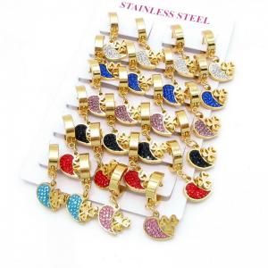 Stainless Steel Stone&Crystal Earring - KE135067-HF