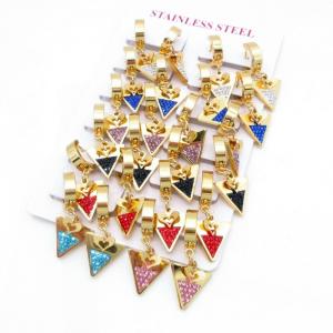 Stainless Steel Stone&Crystal Earring - KE135070-HF