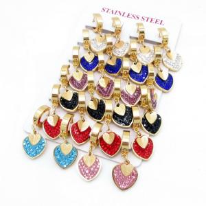 Stainless Steel Stone&Crystal Earring - KE135076-HF