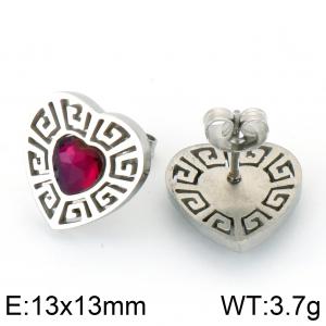 Stainless Steel Stone&Crystal Earring - KE46933-K
