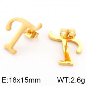 SS Gold-Plating Earring - KE49897-K