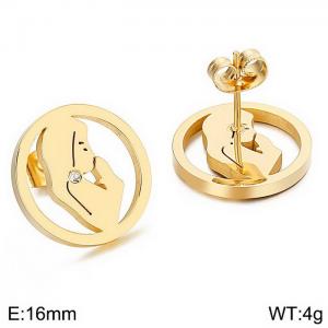 SS Gold-Plating Earring - KE51058-K