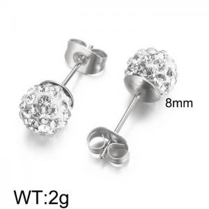 Stainless Steel Stone&Crystal Earring - KE51986-Z
