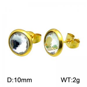 Stainless Steel Stone&Crystal Earring - KE54682-Z