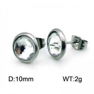 Stainless Steel Stone&Crystal Earring - KE54692-Z
