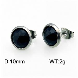 Stainless Steel Stone&Crystal Earring - KE54693-Z