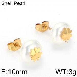 SS Gold-Plating Earring - KE58363-K