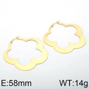 SS Gold-Plating Earring - KE58896-K